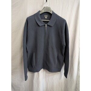 Club Monaco Men's Extra Large Long Sleeve Full Zip Sweater Jacket Blue Preppy